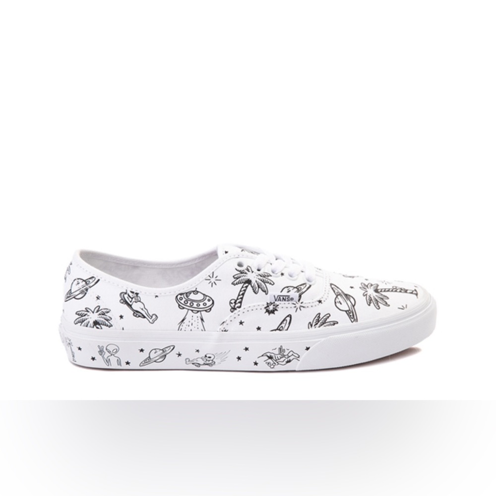 Vans Authentic U-Paint Skate Shoe - White / Aliens sneakers
